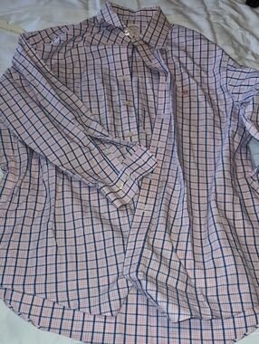 Brooks Brothers Pink and Blue Check Dress Shirt